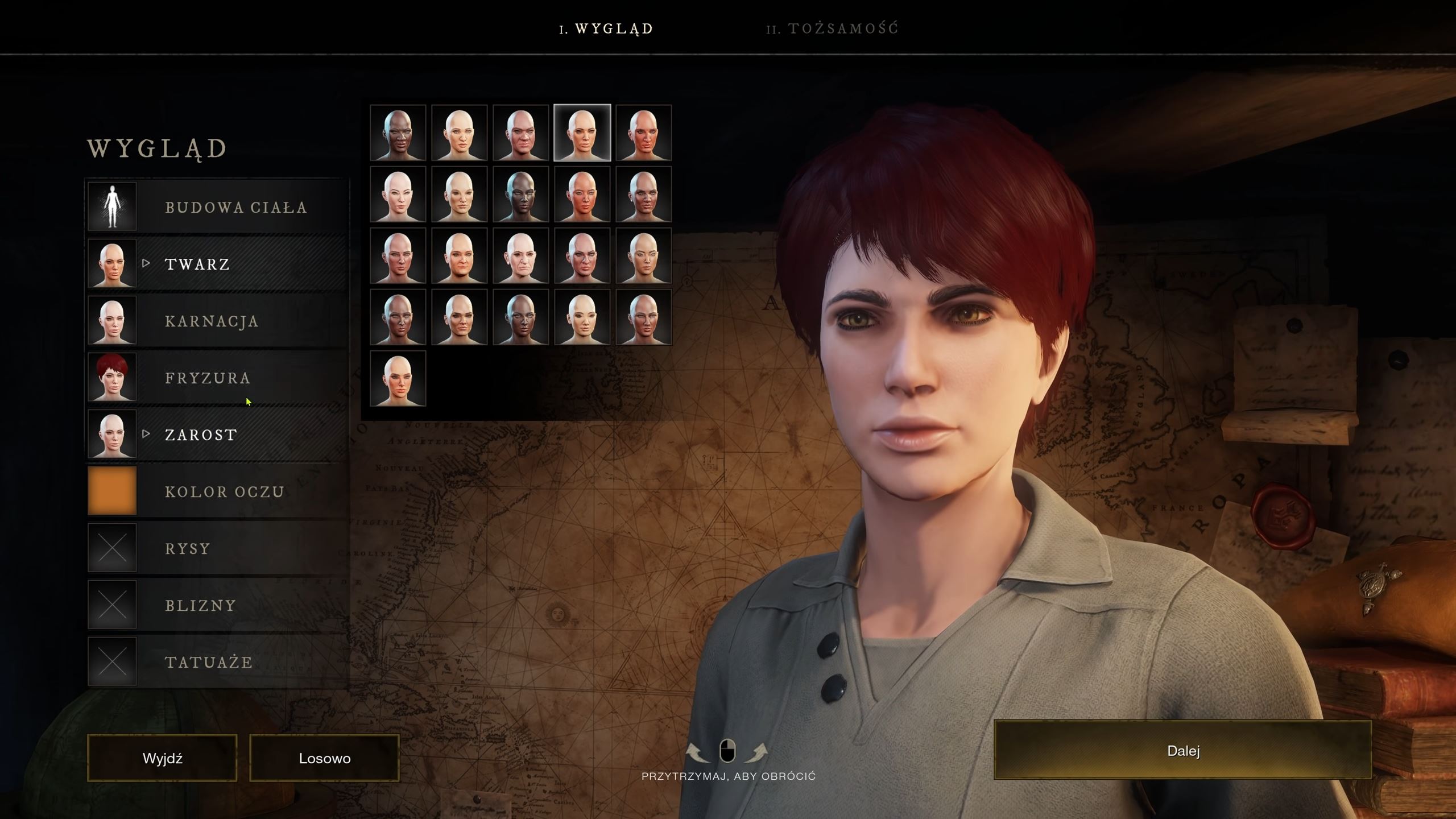 Character creation screen<br>Beta footage